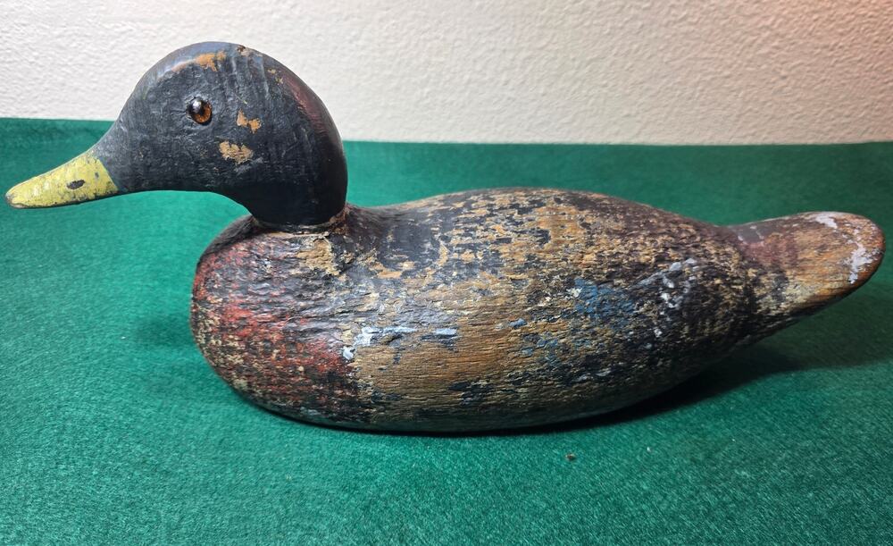Vintage Mallard duck decoy Victor Animal Trap Company (Pascagoula, MS) ca.